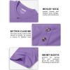 imageMAGCOMSEN Mens Henley Short Sleeve Shirt Cotton Lightweight 3 Button Tops Vintage Casual Summer Shirt Soft FashionLight Purplecotton