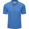 imageMAGCOMSEN Mens Henley Short Sleeve Shirt Cotton Lightweight 3 Button Tops Vintage Casual Summer Shirt Soft FashionSea Bluecotton Blend