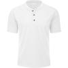 imageMAGCOMSEN Mens Henley Short Sleeve Shirt Cotton Lightweight 3 Button Tops Vintage Casual Summer Shirt Soft FashionWhitecotton