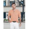imageMAGCOMSEN Mens Henley Short Sleeve Shirt Cotton Lightweight Tee Shirts Casual Summer Basic Tees with PocketApricot