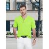 imageMAGCOMSEN Mens Henley Short Sleeve Shirt Cotton Lightweight Tee Shirts Casual Summer Basic Tees with PocketFl Green