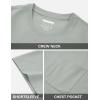 imageMAGCOMSEN Mens Pocket Tee Shirts UPF 80 Sun Protection Shirts Lightweight Moisture Wicking Crewneck Casual Summer TeesLight Gray