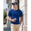 imageMAGCOMSEN Mens Pocket Tee Shirts UPF 80 Sun Protection Shirts Lightweight Moisture Wicking Crewneck Casual Summer TeesRoyal Blue