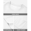 imageMAGCOMSEN Mens Pocket Tee Shirts UPF 80 Sun Protection Shirts Lightweight Moisture Wicking Crewneck Casual Summer TeesWhite