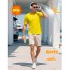 imageMAGCOMSEN Mens Pocket Tee Shirts UPF 80 Sun Protection Shirts Lightweight Moisture Wicking Crewneck Casual Summer TeesYellow
