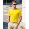 imageMAGCOMSEN Mens Pocket Tee Shirts UPF 80 Sun Protection Shirts Lightweight Moisture Wicking Crewneck Casual Summer TeesYellow