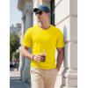 imageMAGCOMSEN Mens Pocket Tee Shirts UPF 80 Sun Protection Shirts Lightweight Moisture Wicking Crewneck Casual Summer TeesYellow
