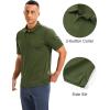 imageMAGCOMSEN Mens Polo Shirts Short Sleeve Collared Performance Dry Fit Breathable Golf Athletic CasualArmy Green