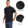 imageMAGCOMSEN Mens Polo Shirts Short Sleeve Collared Performance Dry Fit Breathable Golf Athletic CasualBlack