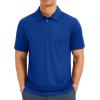 imageMAGCOMSEN Mens Polo Shirts Short Sleeve Collared Performance Dry Fit Breathable Golf Athletic CasualColor Blue
