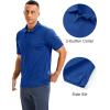 imageMAGCOMSEN Mens Polo Shirts Short Sleeve Collared Performance Dry Fit Breathable Golf Athletic CasualColor Blue