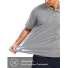 imageMAGCOMSEN Mens Polo Shirts Short Sleeve Collared Performance Dry Fit Breathable Golf Athletic CasualLight Gray