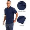 imageMAGCOMSEN Mens Polo Shirts Short Sleeve Collared Performance Dry Fit Breathable Golf Athletic CasualNavy Blue