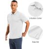 imageMAGCOMSEN Mens Polo Shirts Short Sleeve Collared Performance Dry Fit Breathable Golf Athletic CasualWhite