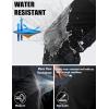 imageMAGCOMSEN Mens Snow Ski Pants Fleece Lined Winter Water Resistant Insulated Work Hiking Snowboard Pants 4 PocketsBlack