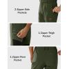 imageMAGCOMSEN Mens Snow Ski Pants Fleece Lined Winter Water Resistant Insulated Work Hiking Snowboard Pants 4 PocketsGreen