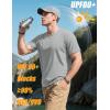 imageMAGCOMSEN Mens TShirts Short Sleeve UPF 80 Sun Protection Lightweight Moisture Wicking Casual Crew Neck Basic TeesLgray