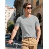 imageMAGCOMSEN Mens TShirts Short Sleeve UPF 80 Sun Protection Lightweight Moisture Wicking Casual Crew Neck Basic TeesLgray