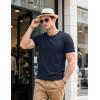 imageMAGCOMSEN Mens TShirts Short Sleeve UPF 80 Sun Protection Lightweight Moisture Wicking Casual Crew Neck Basic TeesNavy