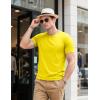 imageMAGCOMSEN Mens TShirts Short Sleeve UPF 80 Sun Protection Lightweight Moisture Wicking Casual Crew Neck Basic TeesYellow