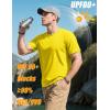 imageMAGCOMSEN Mens TShirts Short Sleeve UPF 80 Sun Protection Lightweight Moisture Wicking Casual Crew Neck Basic TeesYellow