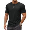 imageMAGCOMSEN Mens Pocket Tee Shirts UPF 80 Sun Protection Shirts Lightweight Moisture Wicking Crewneck Casual Summer TeesBlack