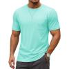 imageMAGCOMSEN Mens Pocket Tee Shirts UPF 80 Sun Protection Shirts Lightweight Moisture Wicking Crewneck Casual Summer TeesBlue
