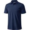 imageMAGCOMSEN Mens Polo Shirts Short Sleeve Collared Performance Dry Fit Breathable Golf Athletic CasualNavy Blue