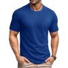 imageMAGCOMSEN Mens TShirts Short Sleeve UPF 80 Sun Protection Lightweight Moisture Wicking Casual Crew Neck Basic TeesRoyal Blue