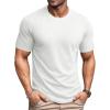 imageMAGCOMSEN Mens TShirts Short Sleeve UPF 80 Sun Protection Lightweight Moisture Wicking Casual Crew Neck Basic TeesWhite