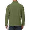 imageMAGCOMSEN Mens Quarter Zip Pullover Polar Fleece Sweatshirt Casual Long Sleeve Shirts for Men Winter Fall ThermalArmy Green