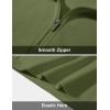 imageMAGCOMSEN Mens Quarter Zip Pullover Polar Fleece Sweatshirt Casual Long Sleeve Shirts for Men Winter Fall ThermalArmy Green