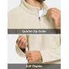 imageMAGCOMSEN Mens Quarter Zip Pullover Polar Fleece Sweatshirt Casual Long Sleeve Shirts for Men Winter Fall ThermalBeige