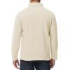 imageMAGCOMSEN Mens Quarter Zip Pullover Polar Fleece Sweatshirt Casual Long Sleeve Shirts for Men Winter Fall ThermalBeige