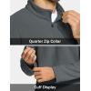 imageMAGCOMSEN Mens Quarter Zip Pullover Polar Fleece Sweatshirt Casual Long Sleeve Shirts for Men Winter Fall ThermalDark Grey