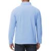 imageMAGCOMSEN Mens Quarter Zip Pullover Polar Fleece Sweatshirt Casual Long Sleeve Shirts for Men Winter Fall ThermalLight Blue