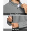 imageMAGCOMSEN Mens Quarter Zip Pullover Polar Fleece Sweatshirt Casual Long Sleeve Shirts for Men Winter Fall ThermalLight Grey