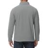 imageMAGCOMSEN Mens Quarter Zip Pullover Polar Fleece Sweatshirt Casual Long Sleeve Shirts for Men Winter Fall ThermalLight Grey
