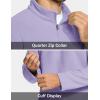 imageMAGCOMSEN Mens Quarter Zip Pullover Polar Fleece Sweatshirt Casual Long Sleeve Shirts for Men Winter Fall ThermalLight Purple