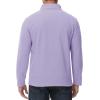imageMAGCOMSEN Mens Quarter Zip Pullover Polar Fleece Sweatshirt Casual Long Sleeve Shirts for Men Winter Fall ThermalLight Purple