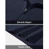 imageMAGCOMSEN Mens Quarter Zip Pullover Polar Fleece Sweatshirt Casual Long Sleeve Shirts for Men Winter Fall ThermalNavy
