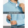 imageMAGCOMSEN Mens Quarter Zip Pullover Polar Fleece Sweatshirt Casual Long Sleeve Shirts for Men Winter Fall ThermalWater Blue