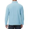 imageMAGCOMSEN Mens Quarter Zip Pullover Polar Fleece Sweatshirt Casual Long Sleeve Shirts for Men Winter Fall ThermalWater Blue