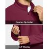 imageMAGCOMSEN Mens Quarter Zip Pullover Polar Fleece Sweatshirt Casual Long Sleeve Shirts for Men Winter Fall ThermalWine Red