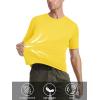 imageMAGCOMSEN Mens Short Sleeve UPF 50 TShirt Quick Dry Rash Guard Athletic Running Swim Top Tee Performance Water Shirts07yellow