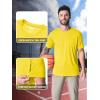 imageMAGCOMSEN Mens Short Sleeve UPF 50 TShirt Quick Dry Rash Guard Athletic Running Swim Top Tee Performance Water Shirts07yellow