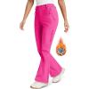imageMAGCOMSEN Womens Fleece Lined Flare Pants Waterproof Insulated Snow Ski Pants Warm Outdoor Winter Hiking SoftshellRosered
