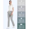 imageMAGCOMSEN Womens Sherpa Lined Sweatpants with Pockets Warm Thick Fleece Winter Casual Lounge PantsLight Grey