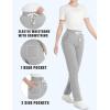 imageMAGCOMSEN Womens Sherpa Lined Sweatpants with Pockets Warm Thick Fleece Winter Casual Lounge PantsLight Grey