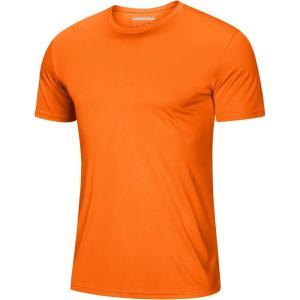 imageMAGCOMSEN Mens Short Sleeve UPF 50 TShirt Quick Dry Rash Guard Athletic Running Swim Top Tee Performance Water Shirts03orange